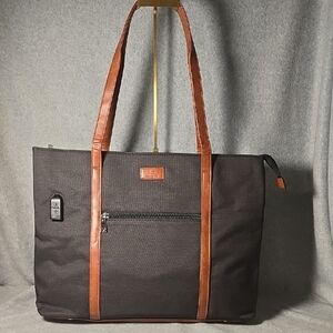 Relavel Black and Brown Women's Laptop Bag